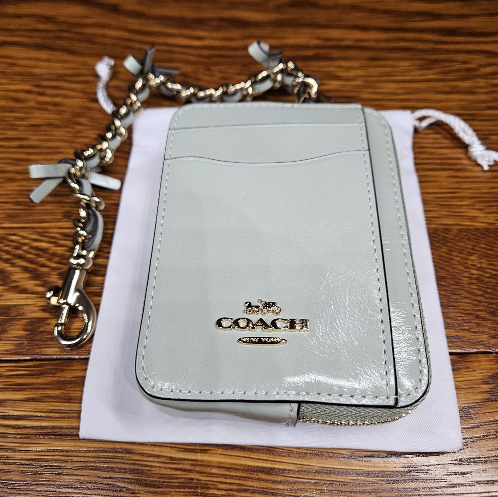 Coach Zip Card Case With Bows - Picture 3 of 7